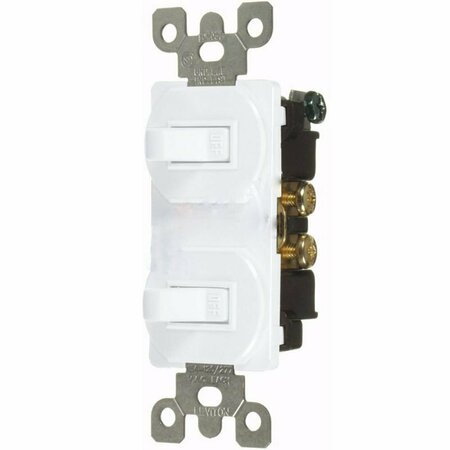 AMERICAN IMAGINATIONS 15 AMP Rectangle White Electrical Switch Plastic-Aluminum AI-36821